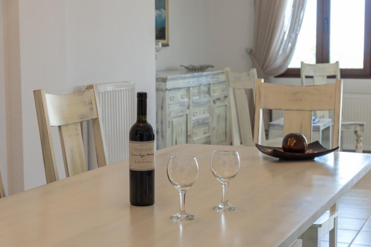 Family Villa Rousa In Rethymno With Pool, Bbq And Kids Area Loutra Exteriör bild