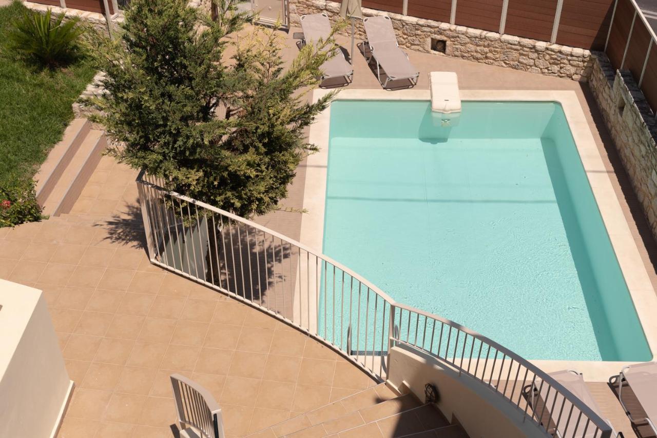 Family Villa Rousa In Rethymno With Pool, Bbq And Kids Area Loutra Exteriör bild